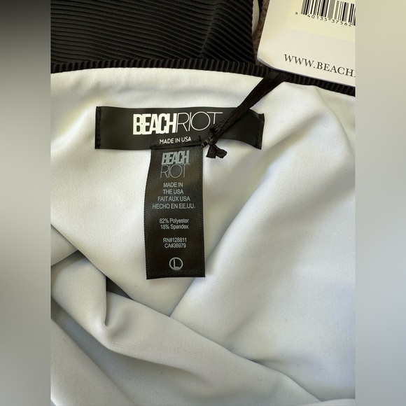 NEW BEACH RIOT - CELINE ONE PIECE BLACK WHITE COLORBLOCK - Picture 4 of 6